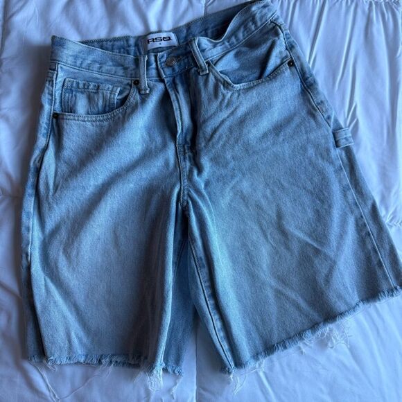 RSQ Light Blue DenimCarpenter Shorts, 26 - Picture 9 of 9